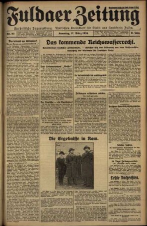 Ausgabe vom Samstag, den 17. März 1934.