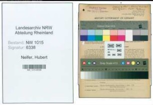 Entnazifizierung Hubert Neifer , geb. 04.08.1913 (Einzelhaendler)