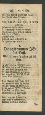 12. Die vollkommene JEsus-Lust