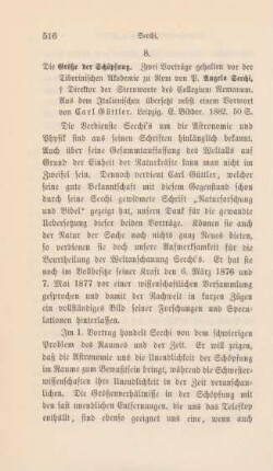 516-520 [Rezension] Secchi, Angelo, Die Grösse der Schöpfung