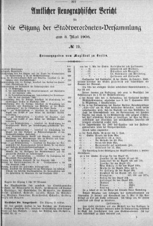 No. 19, 3. Mai 1906