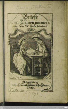 Briefe eines Frauenzimmers aus dem XV. Jahrhundert