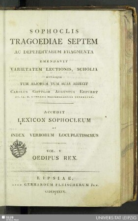 5: Sophoclis Oedipus Rex