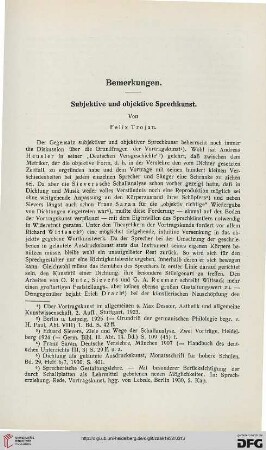 26: Subjektive und objektive Sprechkunst