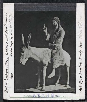 Berlin: Dt.Museum, Christus auf dem Palmesel, Holz, Nieerbar., 12. Jh.