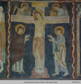 Christus in der Mandorla mit Passionsszenen : Kreuzigung Christi