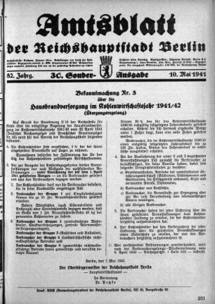 30. Sonderausgabe, 10. Mai 1941