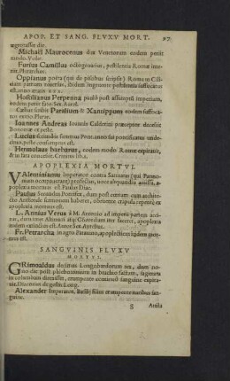 Sanguinis fluxu mortui.