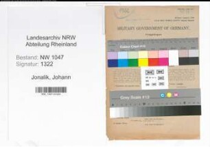 Entnazifizierung Johann Jonalik , geb. 02.03.1912 (Kalkulator)