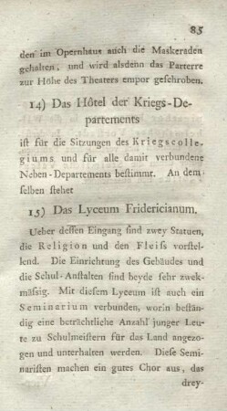 14) Das Hotel der Kriegs-Departements