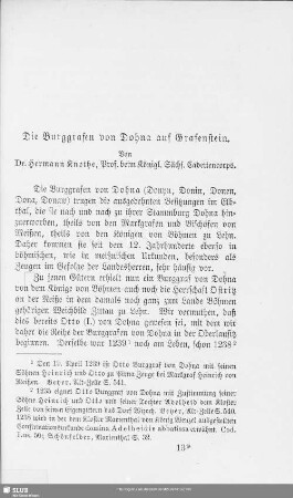 Die Burggrafen von Dohna auf Grafenstein