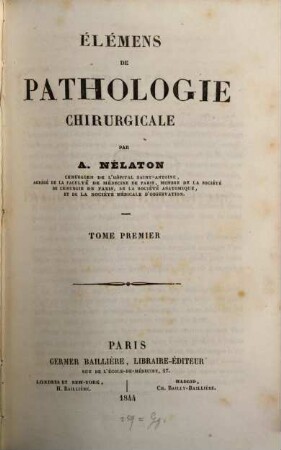 Élémens de pathologie chirurgicale, 1