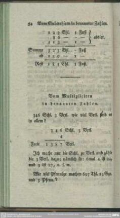 Vom Multipliciren in benannten Zahlen