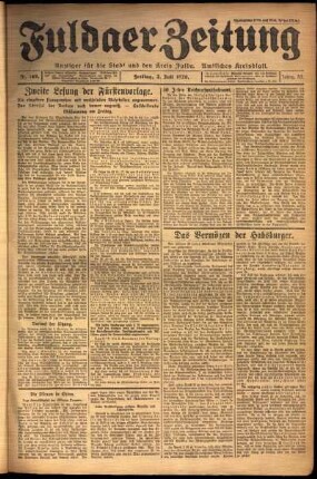 Ausgabe vom Freitag, den 02. Juli 1926.
