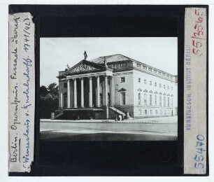 Berlin, Staatsoper Unter den Linden : Hauptfassade