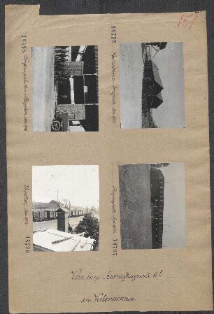 Kraftwagenhalle am Flugplatz Mai 1915