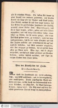 Von den Krankheiten der Hunde