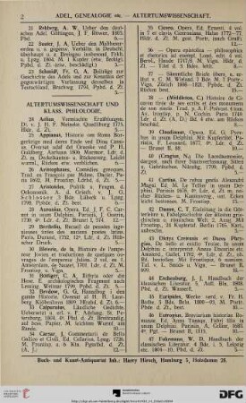 Altertumswissenschaft und Klass. Philologie (Nr. 24-118)