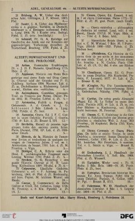 Altertumswissenschaft und Klass. Philologie (Nr. 24-118)