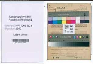 Entnazifizierung Anna Lahm , geb. 23.07.1895 (Lehrerin)