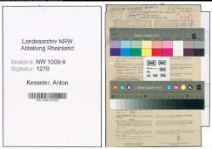 Entnazifizierung Anton Kesseler , geb. 26.04.1919 (Postbetr.Ass.)