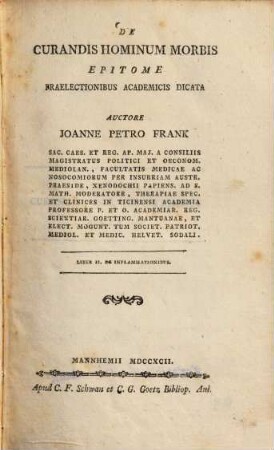 De curandis hominum morbis epitome : praelectionibus academicis dicata, 2. De inflammationibus