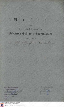 Cornelius, Carl, Hofschauspieler in Darmstadt
