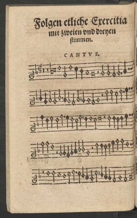 Folgen etliche Exercitia mit zweien und dreyen stimmen.