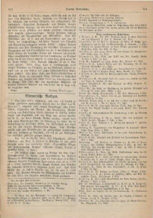 613-615 Literarische Notizen