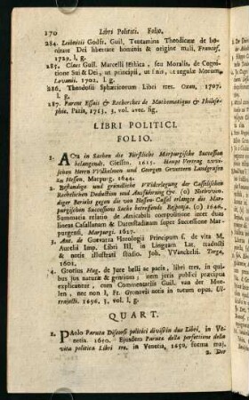 170-180, Libri Politici.