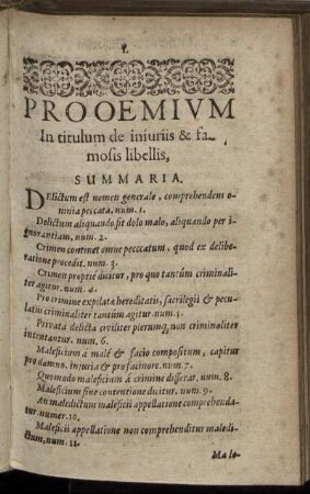 Prooemium In titulum de iniuriis & famosis libellis.