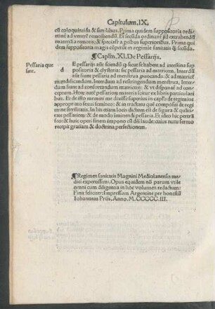 Capitulum. XI. De Pessariis.