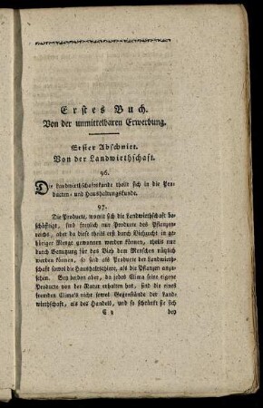 Erstes Buch. Von der unmittelbaren Erwerbung.