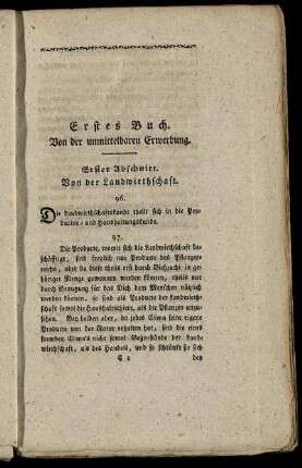 Erstes Buch. Von der unmittelbaren Erwerbung.