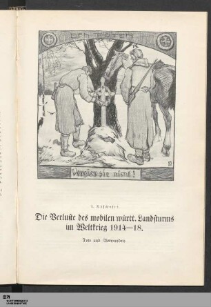 Die Verluste des mobilen württ. Landsturms im Weltkrieg 1914-18