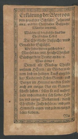 Erklärung der Wort von dem gewalt der Schlüssel ...