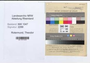 Entnazifizierung Theodor Rotermund , geb. 09.07.1903 (Justizbeamter)