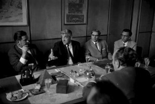 Besuch von Bundesjustizminister Horst Ehmke in Karlsruhe im Rahmen des SPD-Wahlkampfes zur Bundestagswahl am 28. September 1969.