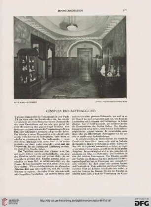 Künstler und Auftraggeber