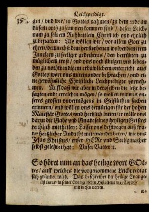 [Textus.] ... Das beschreibet der heilige Evangelist Lucas/ in seiner Evangelischen Historien am 13. Capitel/
