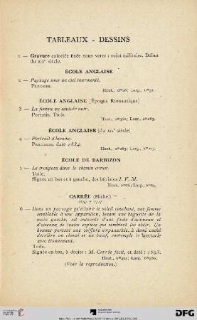 Tableaux - Dessins (Nr. 1-35)