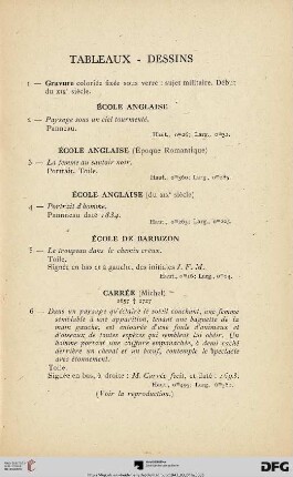 Tableaux - Dessins (Nr. 1-35)