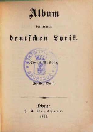 Album der neuern deutschen Lyrik, 2.