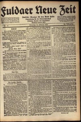 Ausgabe vom Dienstag, den 14. Februar 1922.