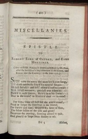 Miscellanies