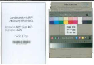 Entnazifizierung Ernst Forst , geb. 10.04.1902 (Verw.Beamter)