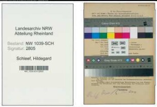 Entnazifizierung Hildegard Schleef , geb. 00.00.0000 ()