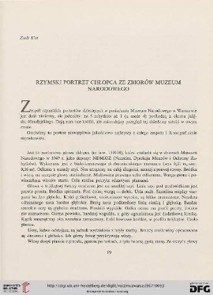 11: Rzymski portret chłopca ze zbiorów Muzeum Narodowego