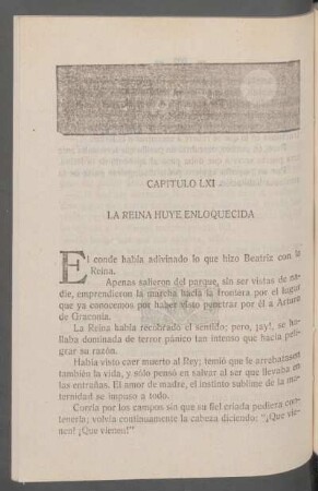 Capítulo LXI - La reina huye enloquecida