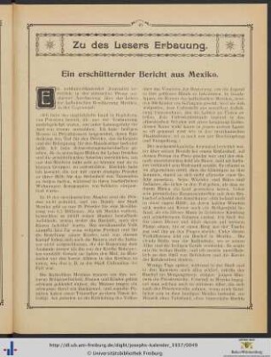Zu des Lesers Erbauung.